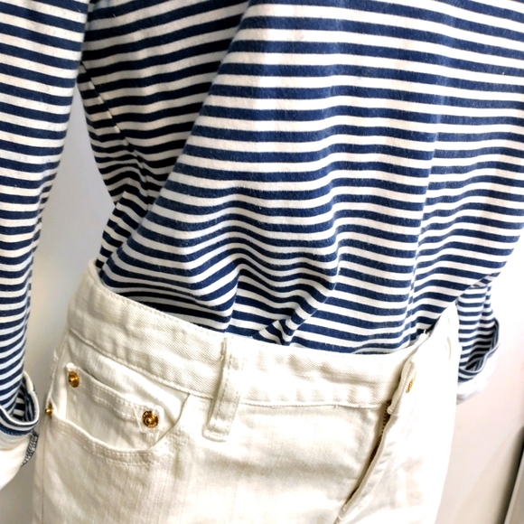 Michael Kors Jeans White Ankle Length Boot Cut Size 8 - Picture 5 of 10